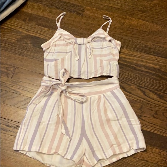 Express Other - Two Piece Striped Set
